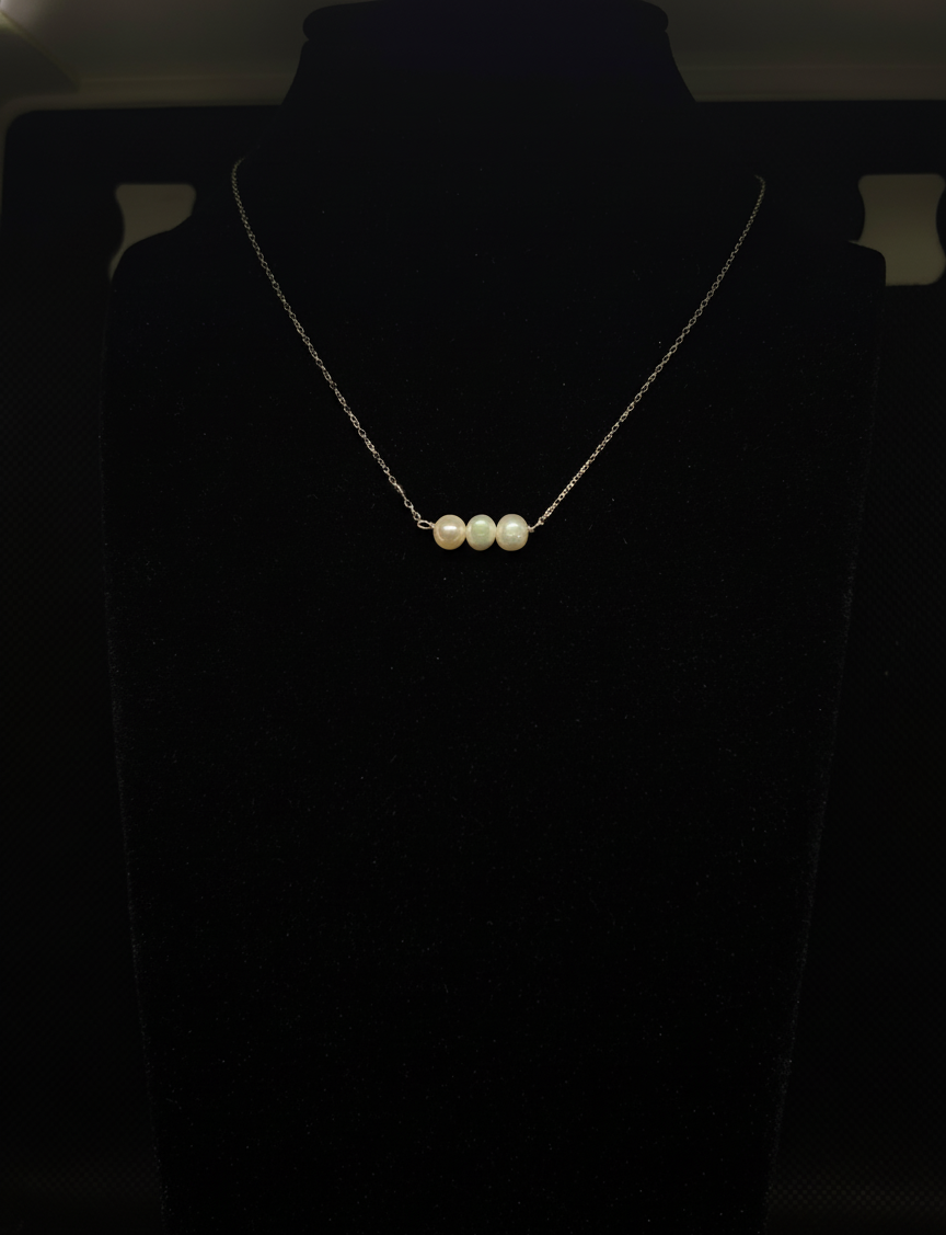 Colier din argint 925 cu 3 perle albe