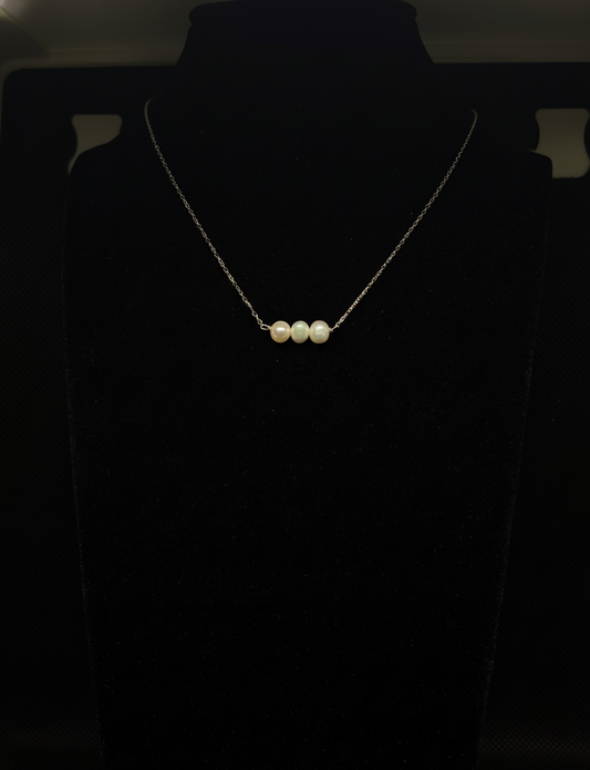 Colier din argint 925 cu 3 perle albe