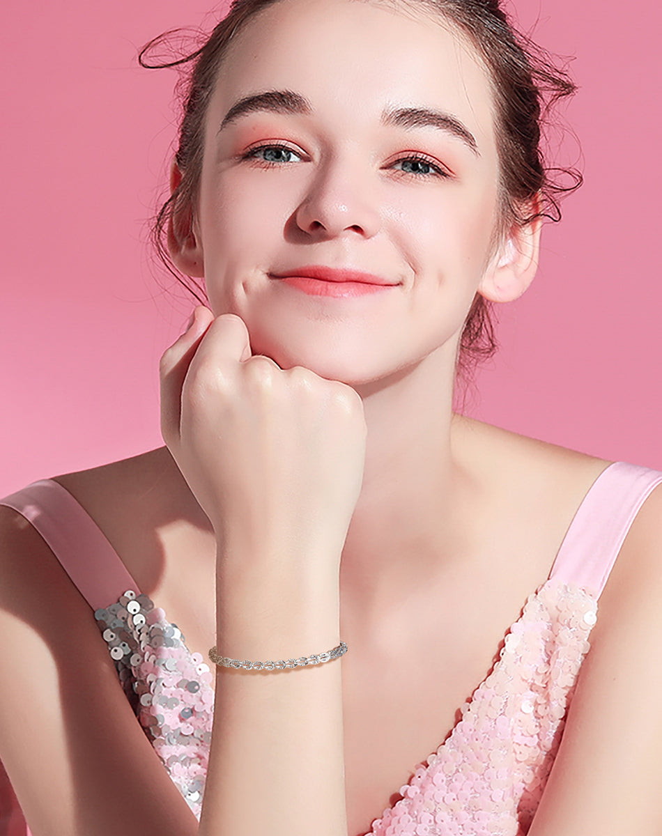 Bratara din argint 925, design franghie rasucita, inchidere lobster, ajustabila