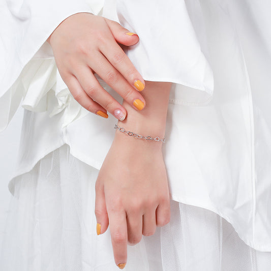 Bratara din argint 925 cu inimi interconectate, femei, elegant, fin, argint