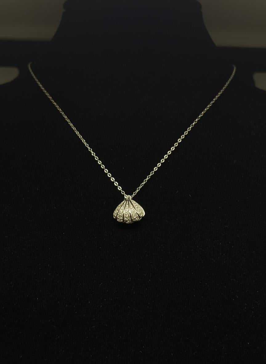 Colier din argint 925 cu pandantiv scoica si perla