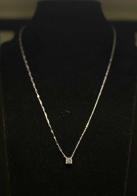 Colier din argint 925 cu piatra centrala stralucitoare